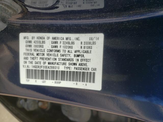 Photo 9 VIN: 1HGCR2F30EA299010 - HONDA ACCORD LX 