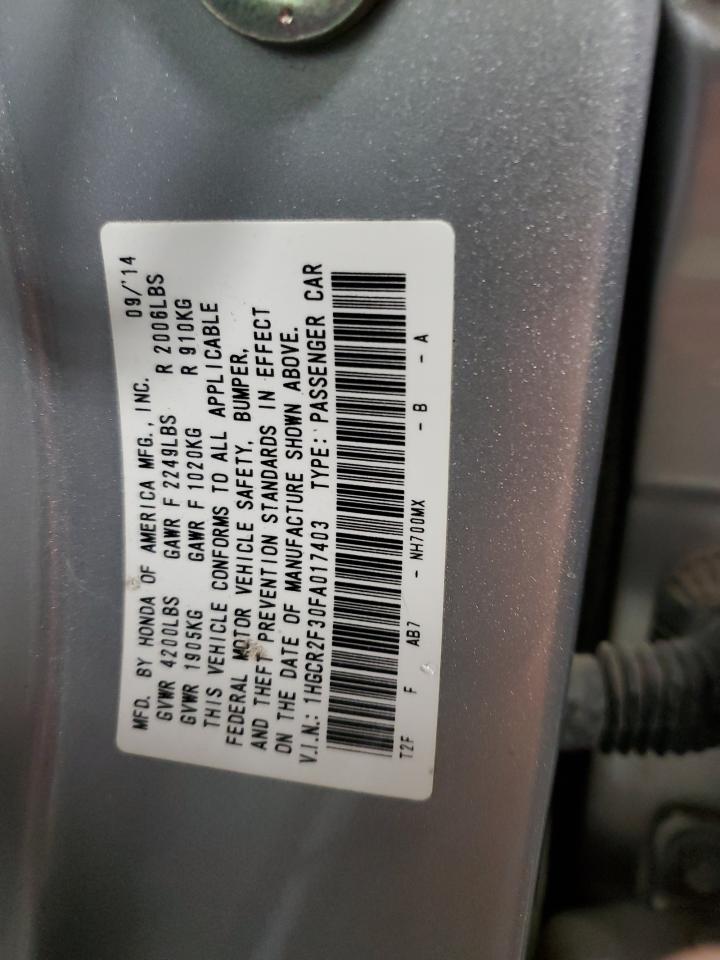 Photo 11 VIN: 1HGCR2F30FA017403 - HONDA ACCORD 