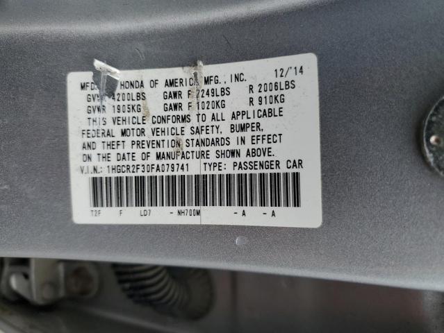 Photo 11 VIN: 1HGCR2F30FA079741 - HONDA ACCORD 