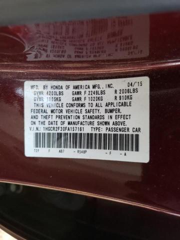 Photo 11 VIN: 1HGCR2F30FA157161 - HONDA ACCORD LX 