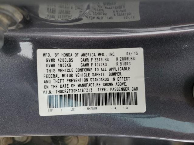 Photo 12 VIN: 1HGCR2F30FA187213 - HONDA ACCORD 