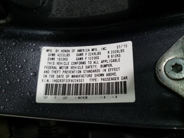 Photo 9 VIN: 1HGCR2F30FA234501 - HONDA ACCORD LX 