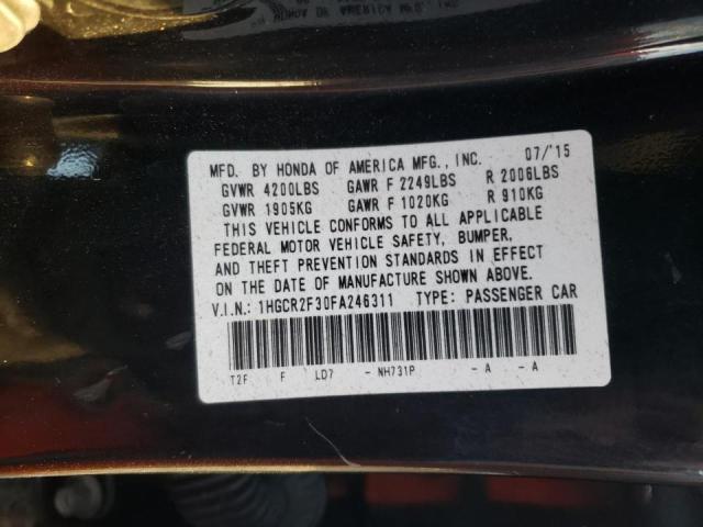 Photo 9 VIN: 1HGCR2F30FA246311 - HONDA ACCORD LX 