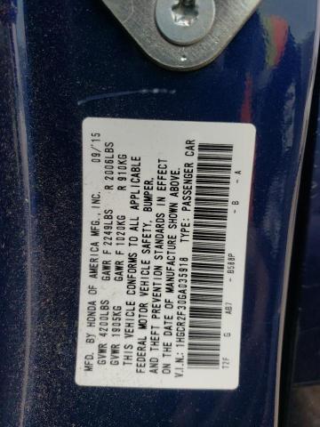 Photo 12 VIN: 1HGCR2F30GA035918 - HONDA ACCORD LX 