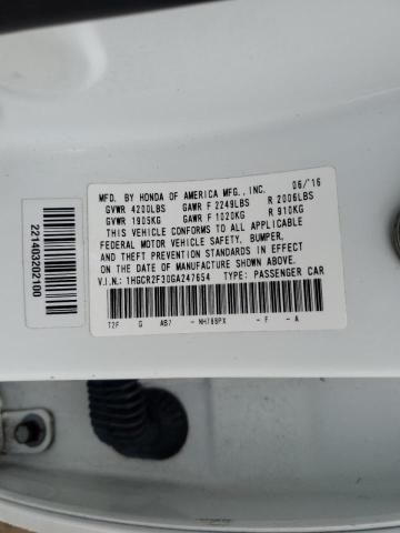 Photo 9 VIN: 1HGCR2F30GA247654 - HONDA ACCORD LX 