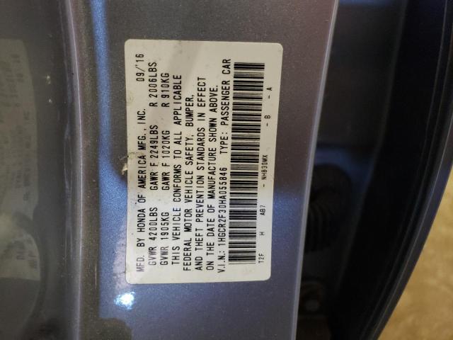 Photo 11 VIN: 1HGCR2F30HA055846 - HONDA ACCORD LX 