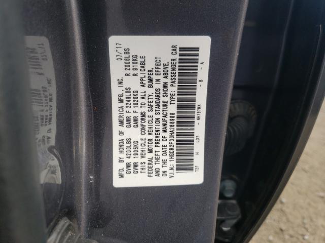 Photo 9 VIN: 1HGCR2F30HA268988 - HONDA ACCORD LX 