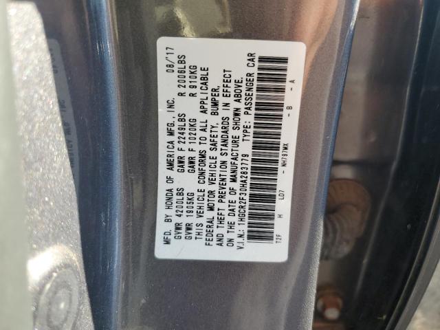 Photo 11 VIN: 1HGCR2F30HA283779 - HONDA ACCORD LX 