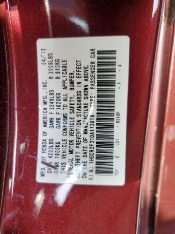 Photo 11 VIN: 1HGCR2F31DA173818 - HONDA ACCORD 