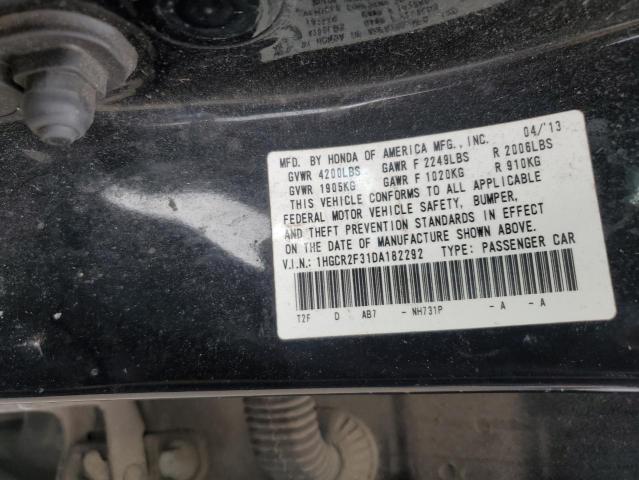 Photo 12 VIN: 1HGCR2F31DA182292 - HONDA ACCORD LX 