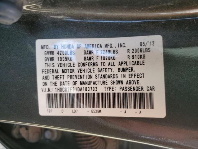 Photo 12 VIN: 1HGCR2F31DA183703 - HONDA ACCORD LX 