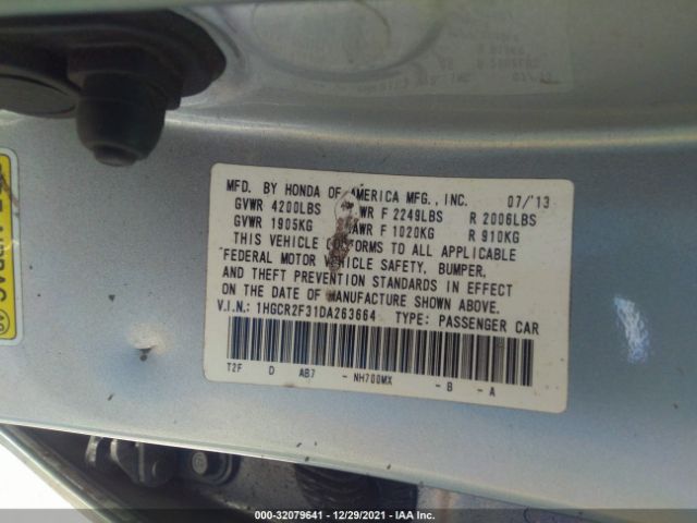 Photo 8 VIN: 1HGCR2F31DA263664 - HONDA ACCORD SDN 