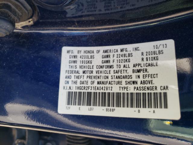 Photo 9 VIN: 1HGCR2F31EA042812 - HONDA ACCORD LX 