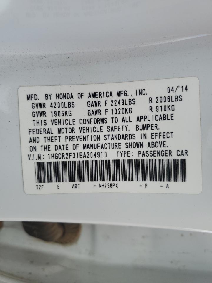 Photo 11 VIN: 1HGCR2F31EA204910 - HONDA ACCORD 