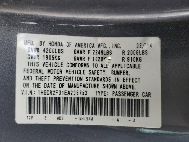 Photo 11 VIN: 1HGCR2F31EA235753 - HONDA ACCORD 