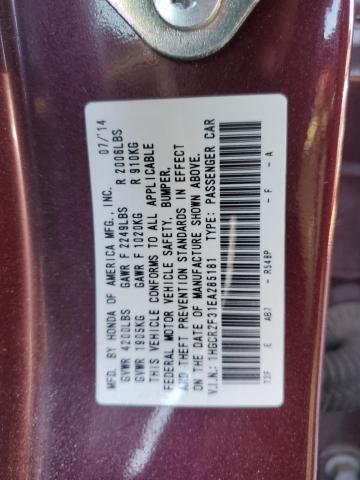 Photo 11 VIN: 1HGCR2F31EA285181 - HONDA ACCORD LX 