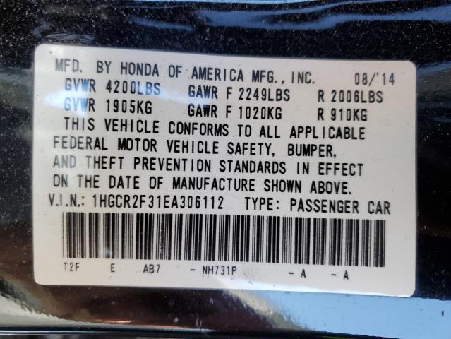 Photo 12 VIN: 1HGCR2F31EA306112 - HONDA ACCORD 