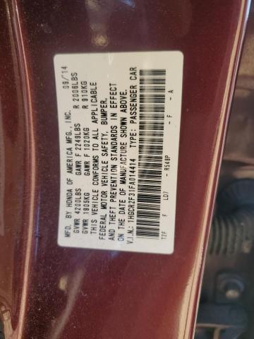 Photo 11 VIN: 1HGCR2F31FA014414 - HONDA ACCORD LX 