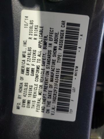 Photo 12 VIN: 1HGCR2F31FA046165 - HONDA ACCORD LX 