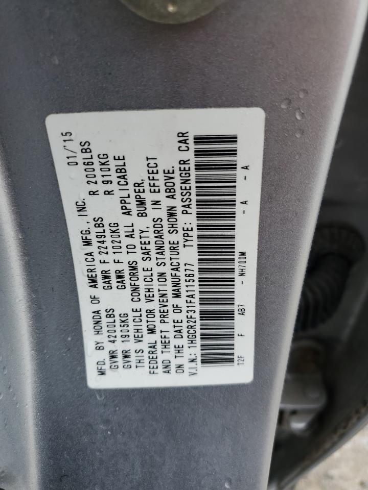 Photo 12 VIN: 1HGCR2F31FA115677 - HONDA ACCORD 