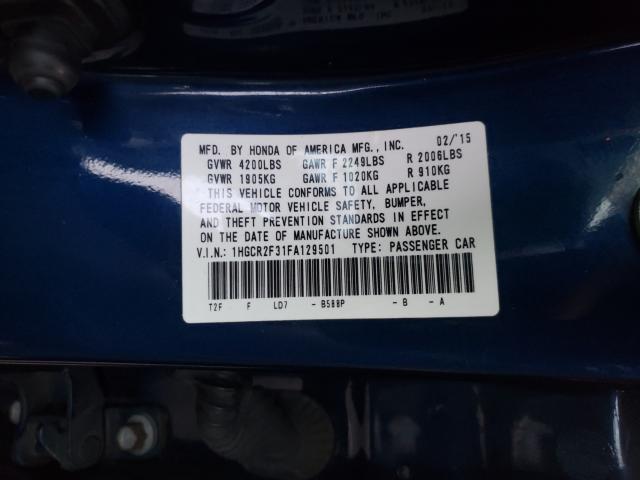 Photo 9 VIN: 1HGCR2F31FA129501 - HONDA ACCORD LX 