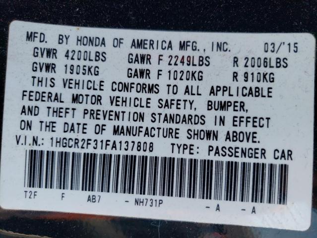 Photo 11 VIN: 1HGCR2F31FA137808 - HONDA ACCORD 