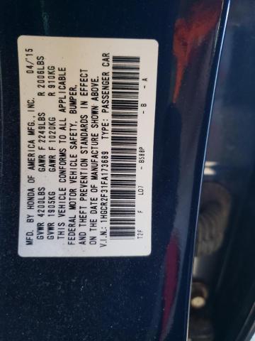 Photo 11 VIN: 1HGCR2F31FA173689 - HONDA ACCORD 