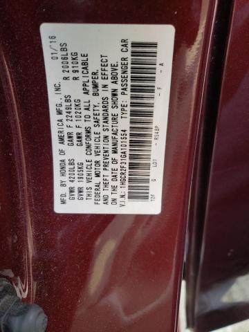 Photo 12 VIN: 1HGCR2F31GA101554 - HONDA ACCORD LX 