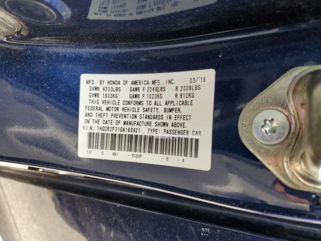 Photo 12 VIN: 1HGCR2F31GA169921 - HONDA ACCORD LX 