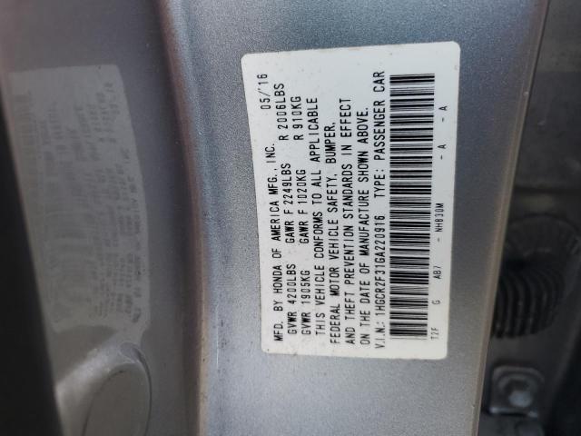 Photo 11 VIN: 1HGCR2F31GA220916 - HONDA ACCORD LX 