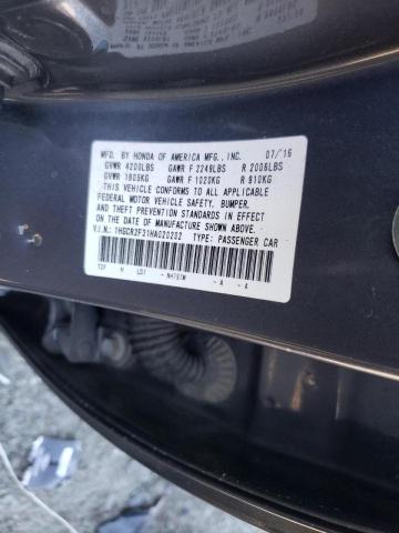 Photo 12 VIN: 1HGCR2F31HA020202 - HONDA ACCORD LX 