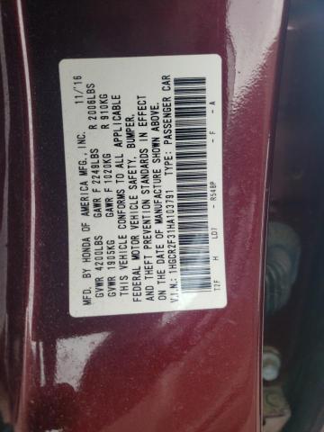 Photo 11 VIN: 1HGCR2F31HA103791 - HONDA ACCORD 