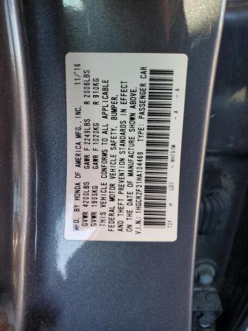 Photo 11 VIN: 1HGCR2F31HA104469 - HONDA ACCORD LX 