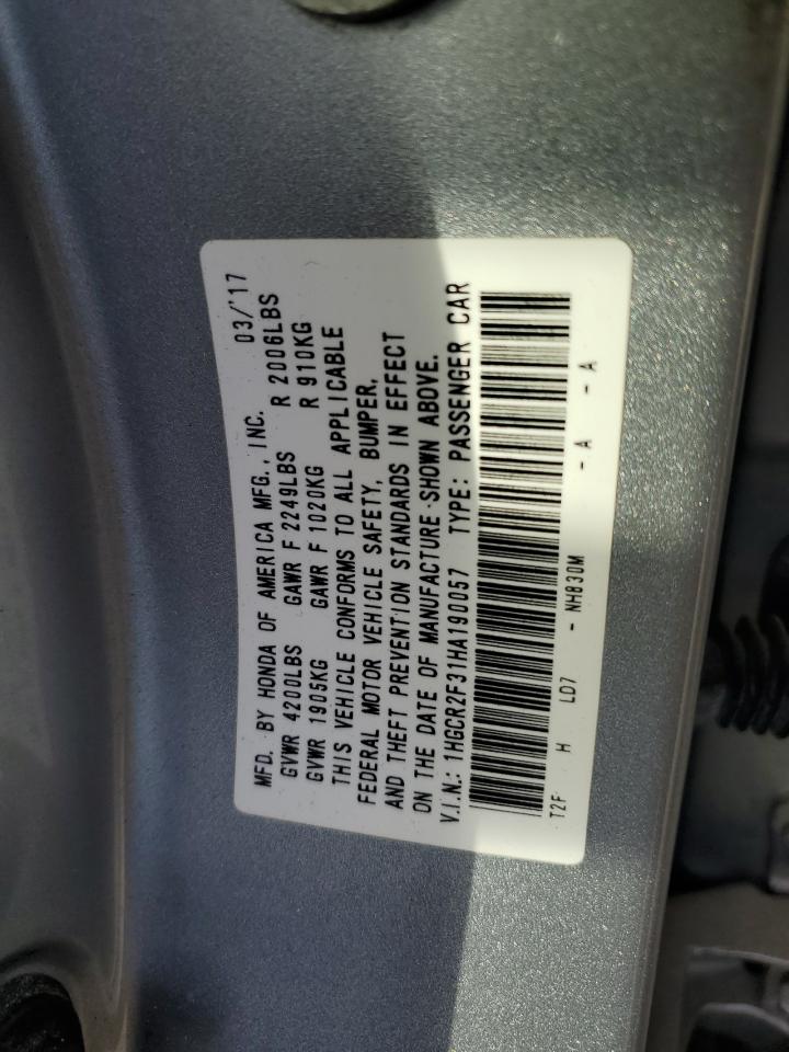 Photo 11 VIN: 1HGCR2F31HA190057 - HONDA ACCORD 