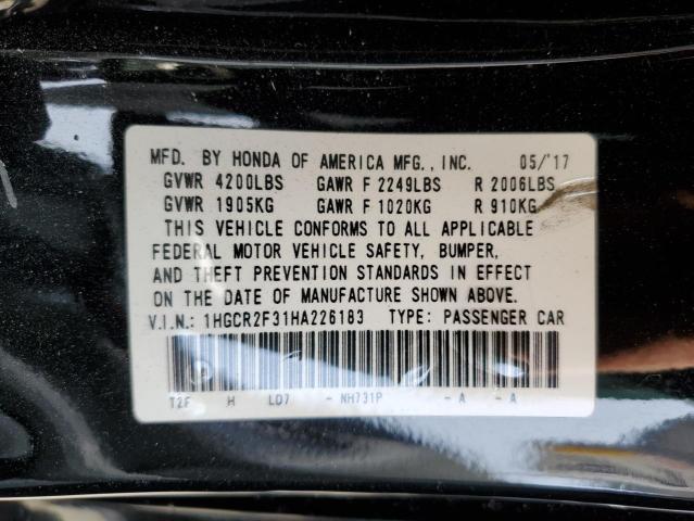 Photo 11 VIN: 1HGCR2F31HA226183 - HONDA ACCORD LX 