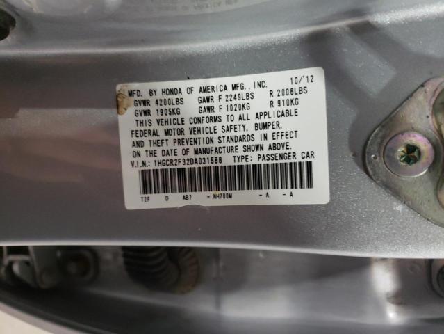 Photo 9 VIN: 1HGCR2F32DA031588 - HONDA ACCORD LX 