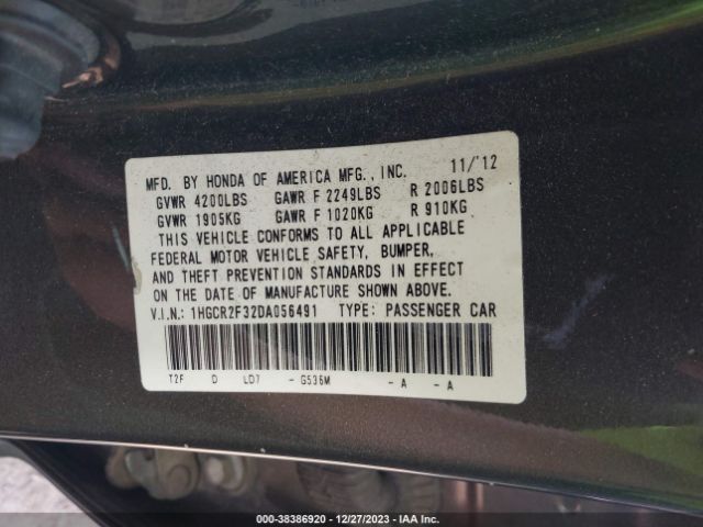 Photo 8 VIN: 1HGCR2F32DA056491 - HONDA ACCORD 