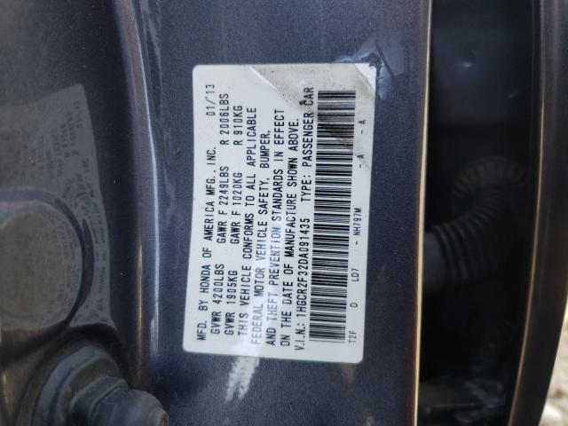 Photo 9 VIN: 1HGCR2F32DA091435 - HONDA ACCORD LX 