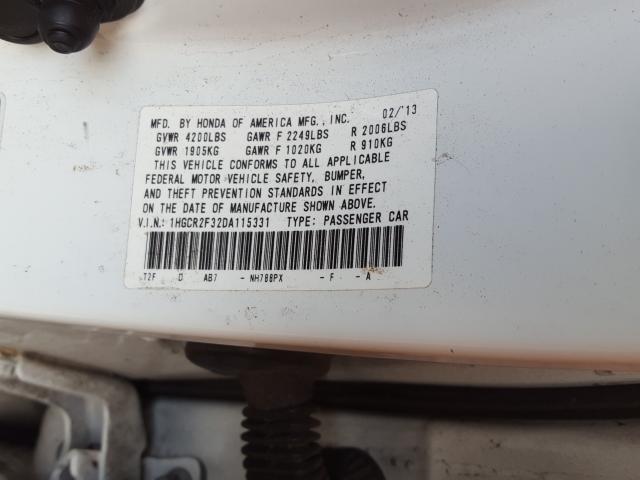 Photo 9 VIN: 1HGCR2F32DA115331 - HONDA ACCORD LX 