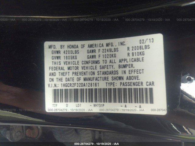 Photo 8 VIN: 1HGCR2F32DA128161 - HONDA ACCORD SDN 