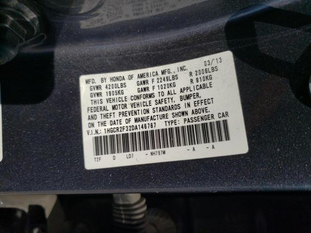 Photo 11 VIN: 1HGCR2F32DA146787 - HONDA ACCORD LX 