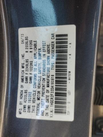 Photo 11 VIN: 1HGCR2F32DA160818 - HONDA ACCORD LX 