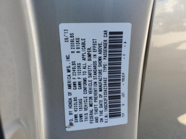 Photo 12 VIN: 1HGCR2F32DA238482 - HONDA ACCORD LX 