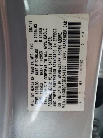 Photo 12 VIN: 1HGCR2F32DA240006 - HONDA ACCORD LX 