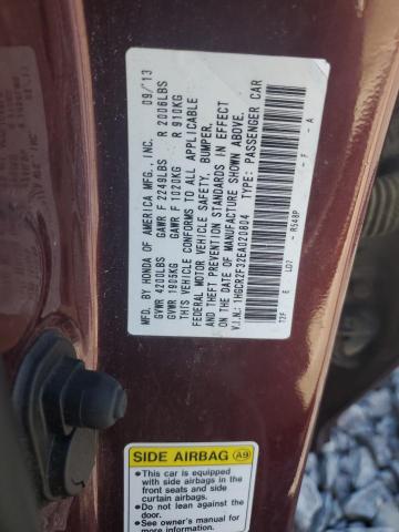 Photo 12 VIN: 1HGCR2F32EA020804 - HONDA ACCORD LX 