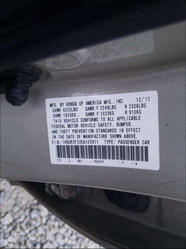 Photo 9 VIN: 1HGCR2F32EA103911 - HONDA ACCORD LX 