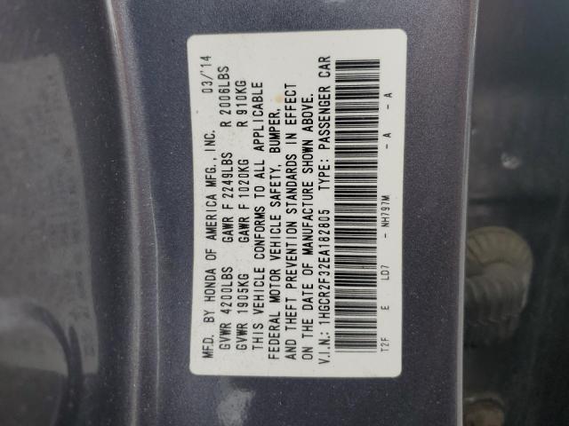 Photo 11 VIN: 1HGCR2F32EA182805 - HONDA ACCORD LX 