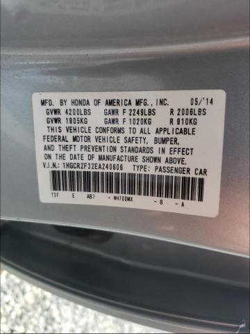 Photo 9 VIN: 1HGCR2F32EA240606 - HONDA ACCORD LX 