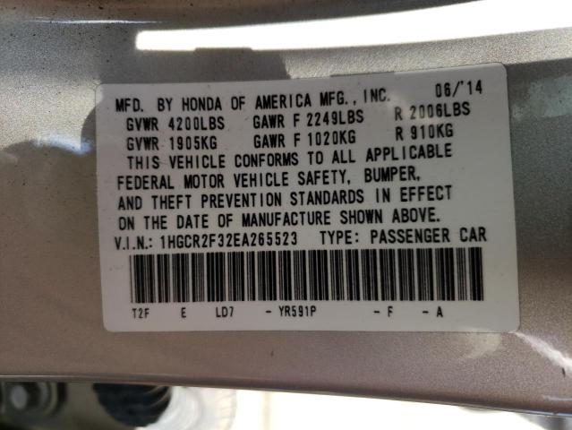 Photo 9 VIN: 1HGCR2F32EA265523 - HONDA ACCORD LX 