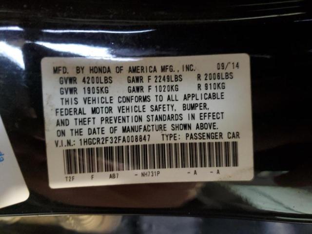 Photo 11 VIN: 1HGCR2F32FA008847 - HONDA ACCORD LX 